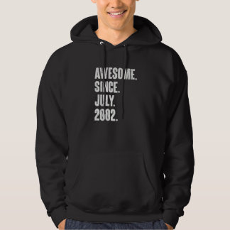 20 Year Old  20th Birthday  Awesome Since July 200 Hoodie