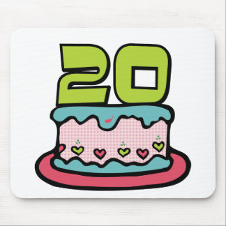 20 Year Old Birthday Cake Mouse Pad