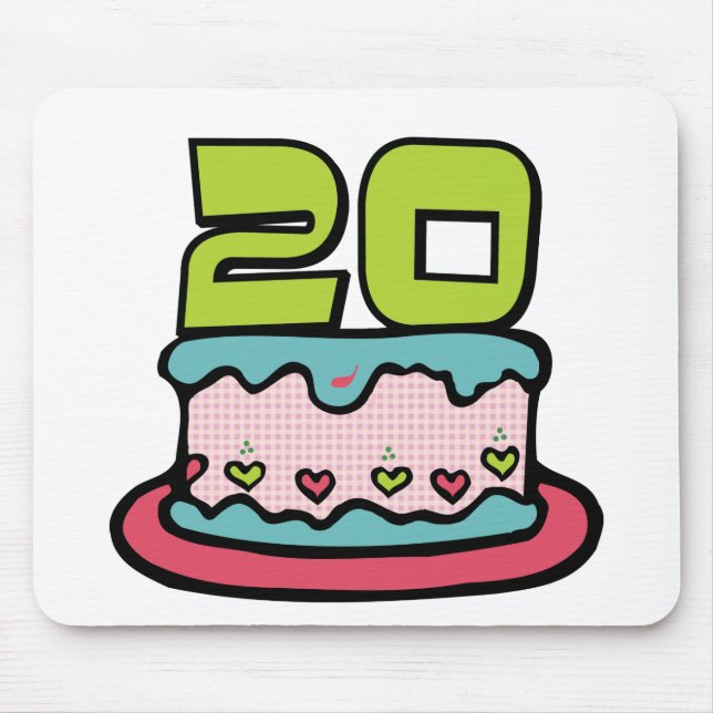 20 Year Old Birthday Cake Mouse Pad (Front)