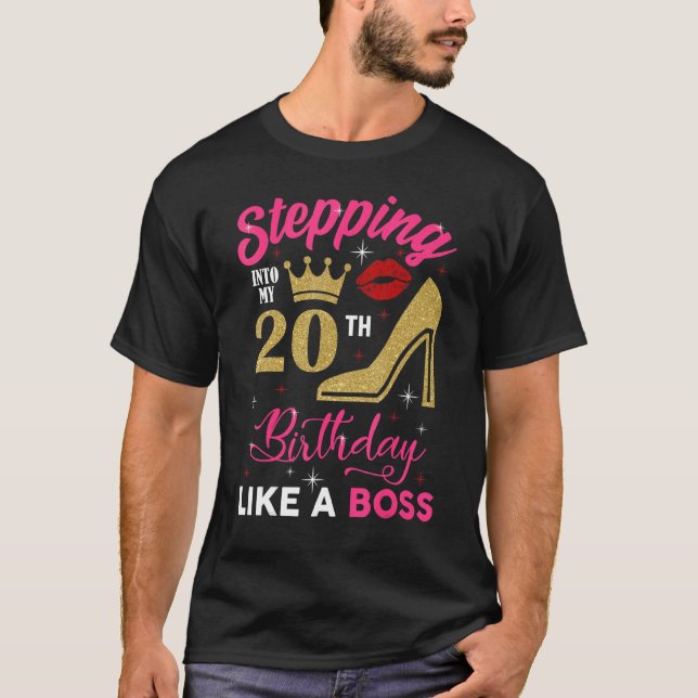 20 Year Old Cute Stepping Into 20th Birthday Like  T-Shirt (Front)