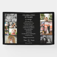 20 year wedding anniversary photo collage editable