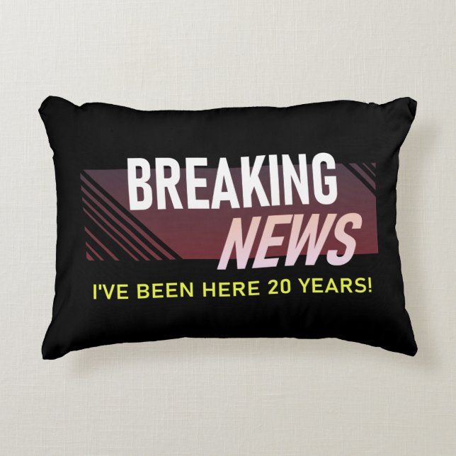 20 Year Work Anniversary Twentieth Employee Accent Pillow (Front)
