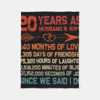 20 Years As Husband &amp; Wife 20th Anniversary Gi