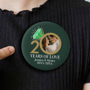 20 years emerald anniversary ring green photo 1 inch round button