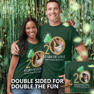 20 years emerald anniversary then and now photo T-Shirt