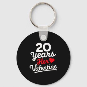 20 Years Her Valentine _ Anniversary Couples Valen Keychain