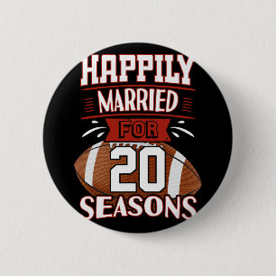 20 Years Marriage - 20th Anniversary Gift Idea T-s 2 Inch Round Button
