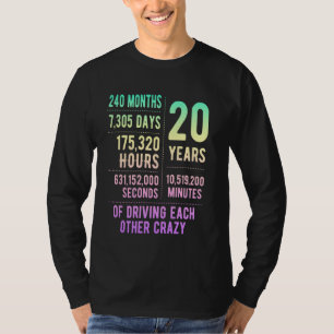 20 Years Married Funny 20th Wedding Anniversary T-Shirt