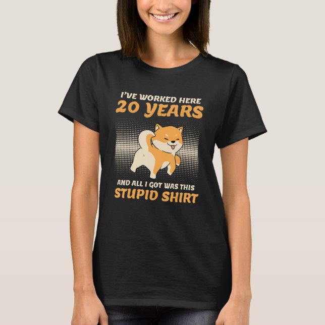 20 Years Of Service Company Anniversary 20 Years A T-Shirt (Front)