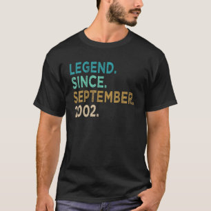 20 Years Old Awesome Since September 2002 20th 25 T-Shirt