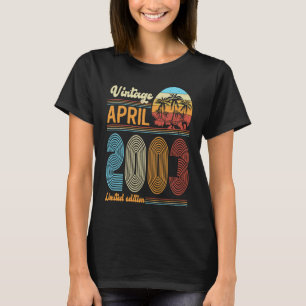 20 Years Old Birthday  Vintage April 2003 Women Me T-Shirt