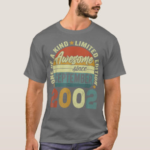 20 Years Old Gift Awesome Since September 2002 20t T-Shirt