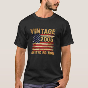 20 Years Old Gifts Vintage 2005 20th Birthday Amer T-Shirt