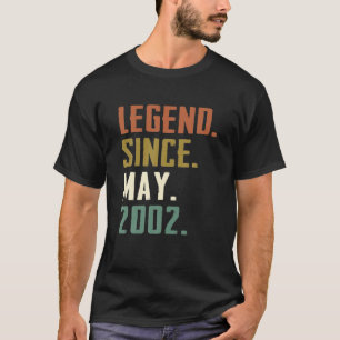 20 Years Old Legend Since May 2002 20Th Birthday T-Shirt