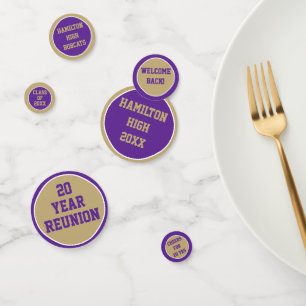 20 Yr class reunion table confetti