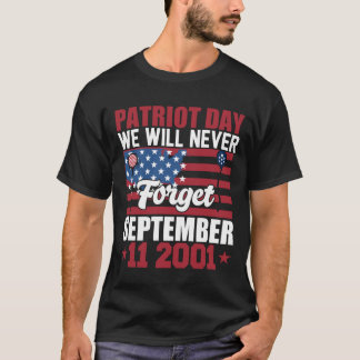 20e anniversaire 9 11 T-shirt Never Forget 2001