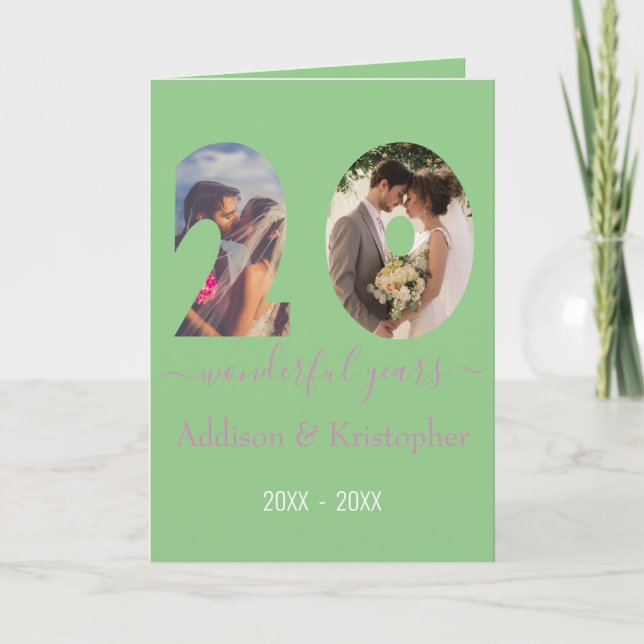 20e anniversaire Amour pour toujours Modèle photo (Devant)