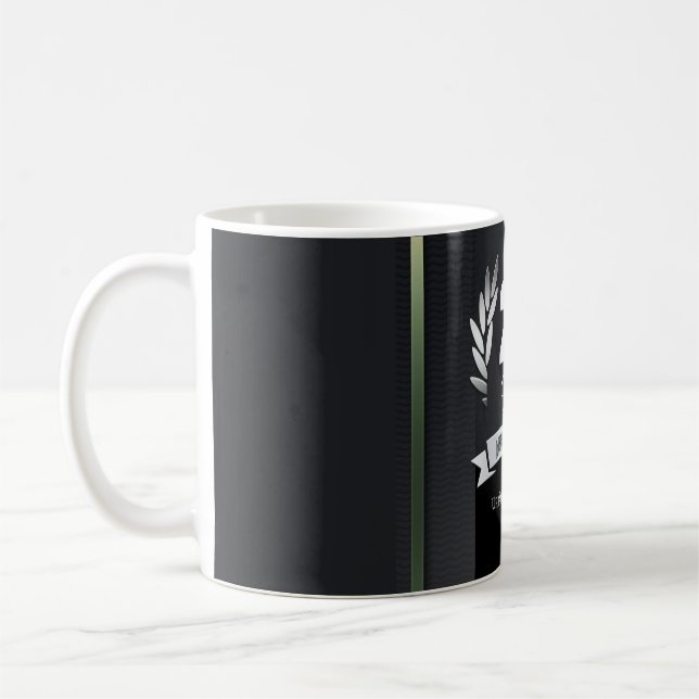 20e Anniversaire Café Mug noir blanc gris (Gauche)