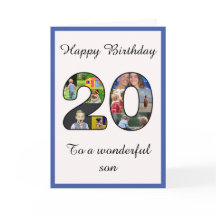 20e anniversaire Son Photo Collage Modèle