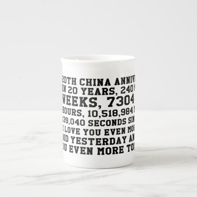 20e Mug à l'occasion de l'anniversaire de la Chine (Devant)