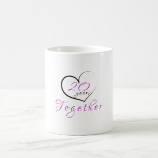 20ème Anniversaire 20 ans ensemble de tasse de