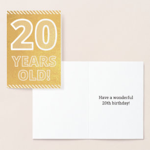 20ème anniversaire : Audacieux "20 ans !" Carte Go