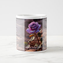 20oz Mug avec le poème 'Mauve Desert Rose' par EAT