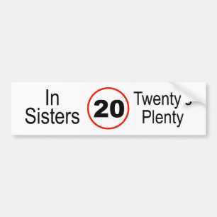 20's Plenty vitesse limite autocollant de pare-cho