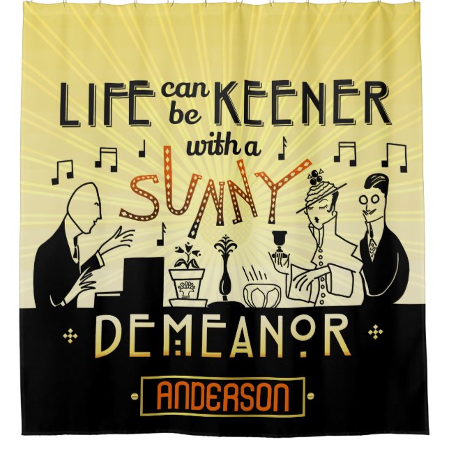 20s Retro Art Deco Sunny Demeanour Custom Name (Front)