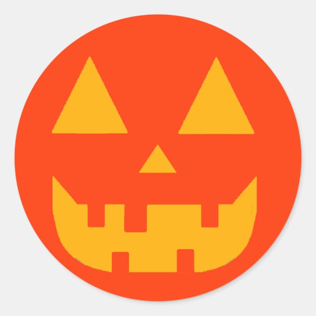20Stickers pumpkin_yellow.png Classic Round Sticker (Front)