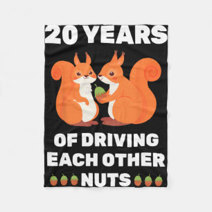 20th 20-year Wedding Anniversary Funny Couple For  Fleece Blanket