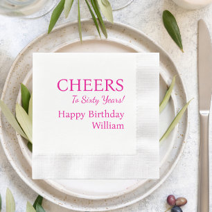 20th 30th 40th 50th 60th 70 Birthday Personalized Napkin
