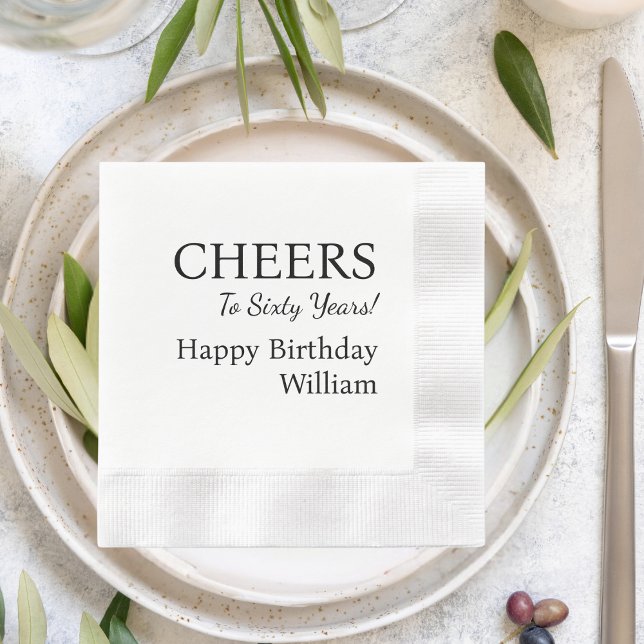 20th 30th 40th 50th 60th 70 Birthday Personalized Napkin (Creator Uploaded)