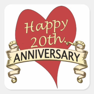 20th. Anniversar Square Sticker