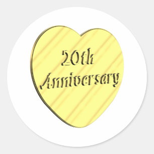 20th anniversary7t classic round sticker