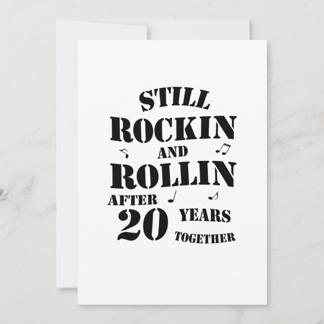 20th Anniversary - 20 Years Couples Gift Card (Front)