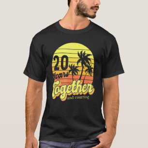 20th Anniversary Cruise Couple Vacation Beach Palm T-Shirt