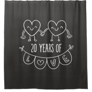 20th Anniversary Gift Chalk Hearts