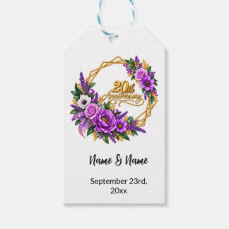 20th Anniversary Gift Tags