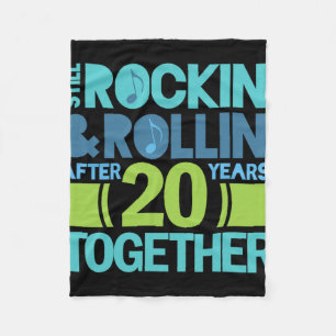 20th Anniversary T-shirt 20 Years Together Couples Fleece Blanket