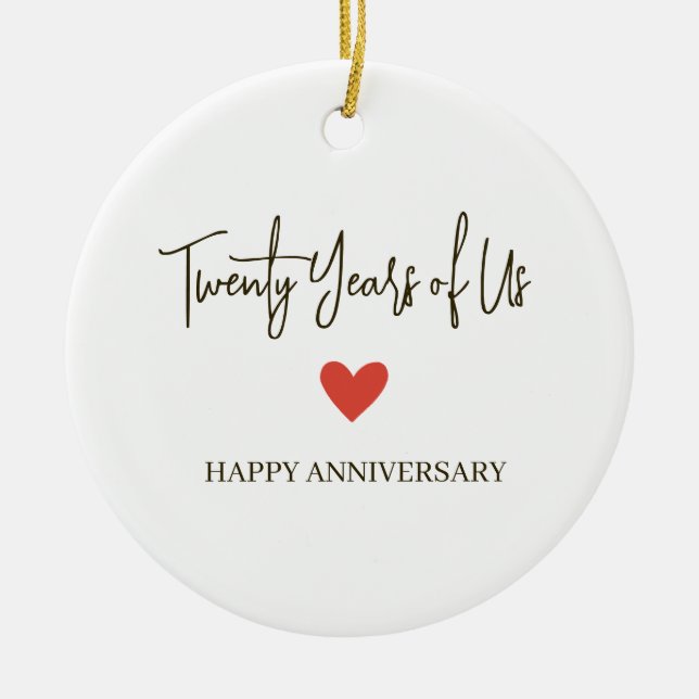 20th Anniversary – Twenty Years of Us Ceramic Ornament (Front)