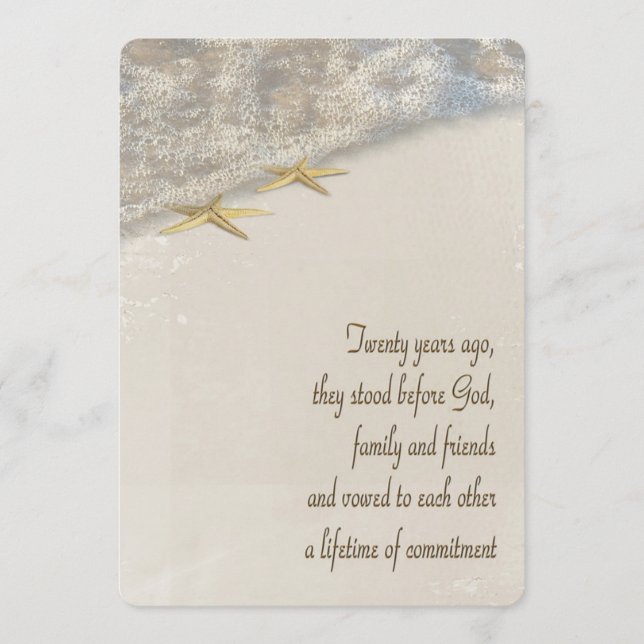 20th Anniversary Vow Renewal Wedding Program (Front)