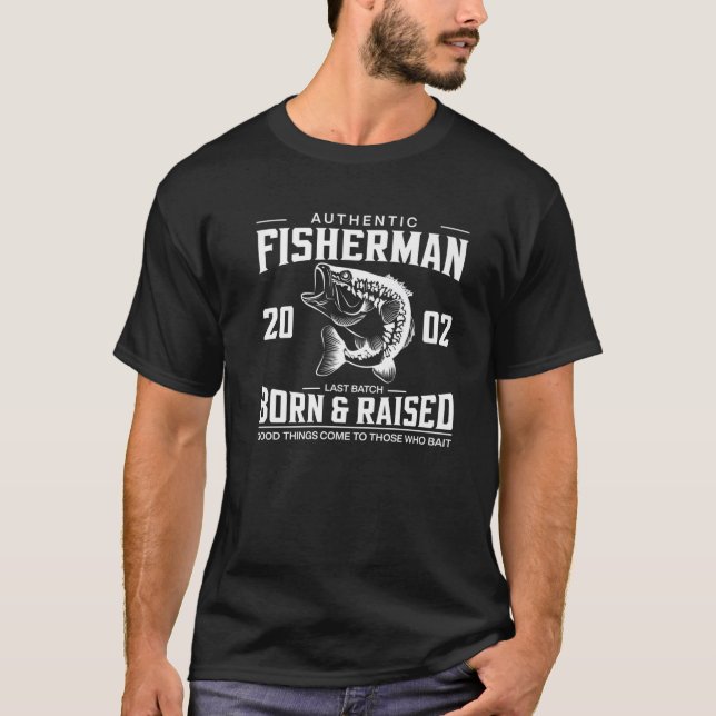 20Th Birthday 2002 Fishing Tees Fishermen Born (Front)