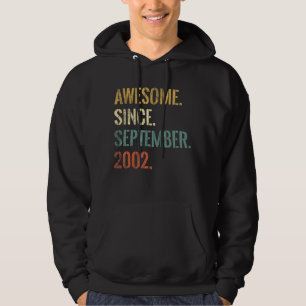 20th Birthday 20 Year Old  Awesome Since September Hoodie