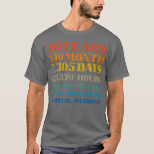 20th Birthday  20 Years of Being Awesome Tshirt Bd