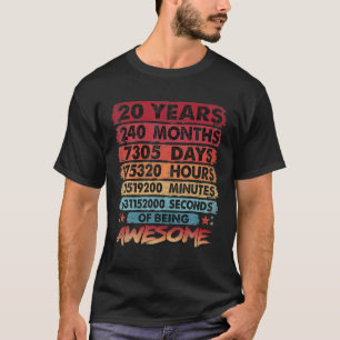 20th Birthday 20 Years Old Vintage Retro 240 T-Shirt