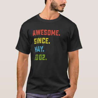 20th Birthday  Awesome Since May 2002 20 Years Old T-Shirt