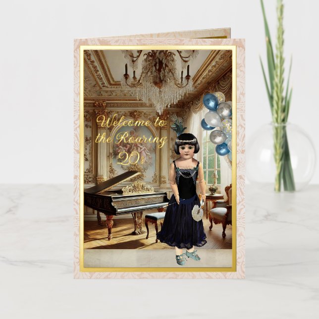 20th Birthday Folded Foil Card (Front)