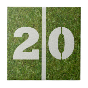 20th Birthday Football Customizable Tile