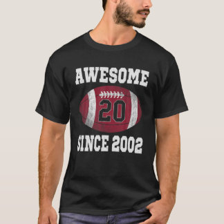 20Th Birthday Football Player 20 Years Old Vintage T-Shirt